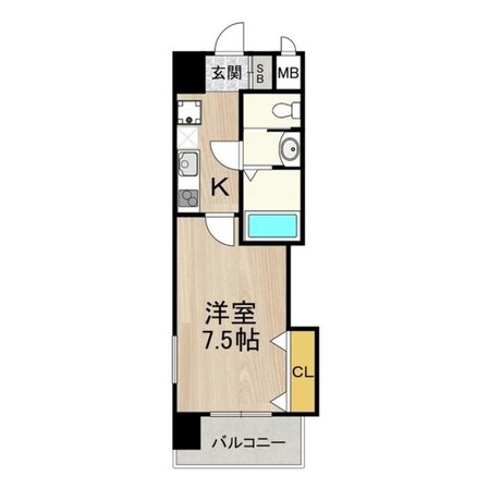 寺田町駅 徒歩7分 3階の物件間取画像